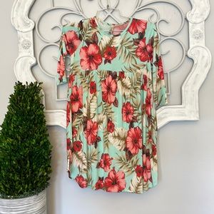 Pomelo Hibiscus Dress Size Med Girls
